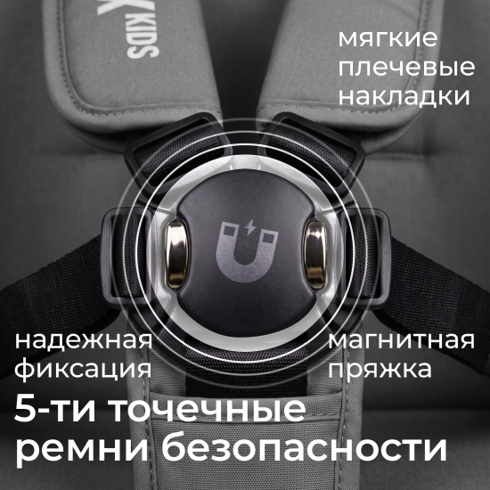 Коляска прогулочная UNIX Kids Verona / Верона тёмно-серый