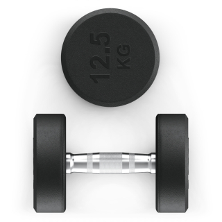 Гантель UNIX Fit PRO круглая обрезиненная 12,5 кг, 2 шт.