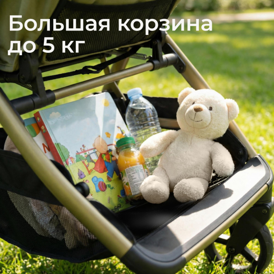 Коляска прогулочная UNIX Kids Vento / Венто оливковый