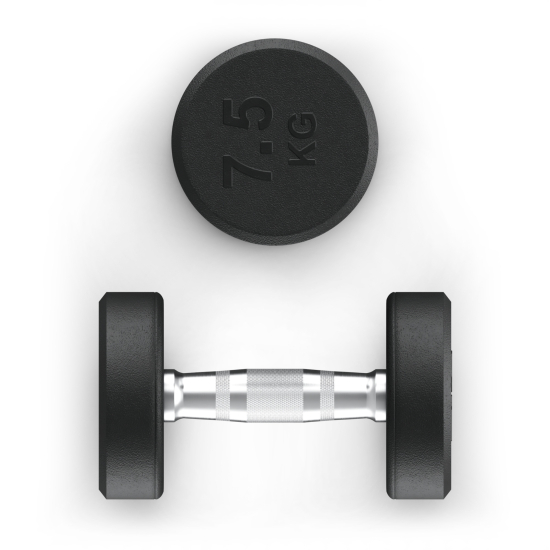 Гантель UNIX Fit PRO круглая обрезиненная 7,5 кг, 2 шт.