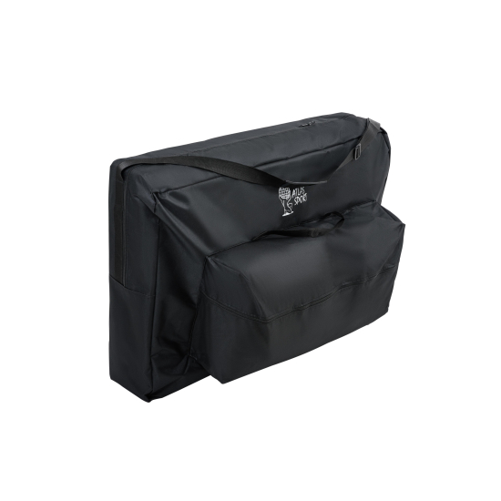 Массажный стол Atlas Sport складной 2-с 60 см деревянный + сумка в подарок (черно-оранжевый)