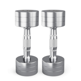 Гантель UNIX Fit PRO круглая хромированная 5 кг, 2 шт.