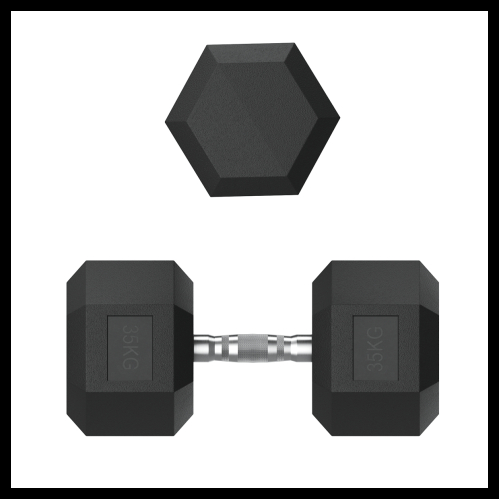 Гантель гексагональная UNIX Fit обрезиненная 35 кг / шт.