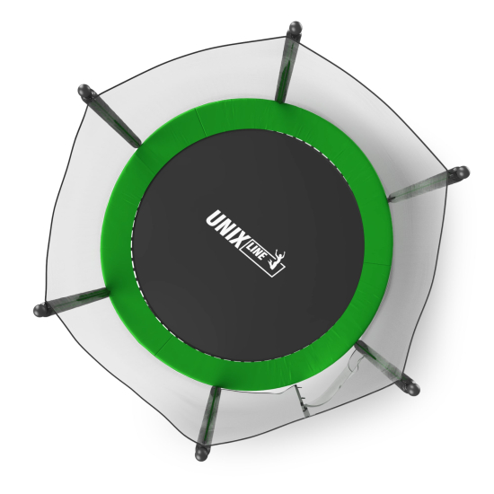 Батут UNIX Line Simple 6 ft (183 см) с внешней защитной сеткой, зеленый