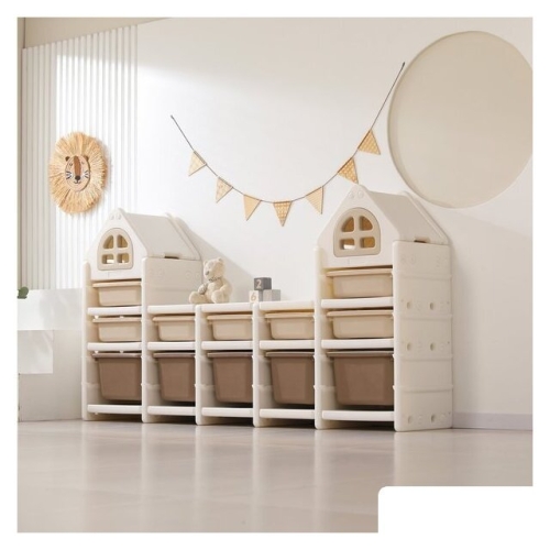 Стеллаж UNIX kids 12 ящиков (бежевый)