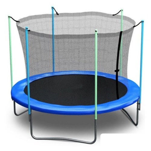 Батут Atlas Sport 312 см - 10ft (с лестницей, внутренняя сетка, синий)