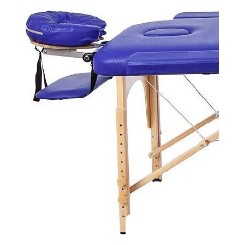 Массажный стол Atlas Sport 70 см складной 3-с деревянный (синий)