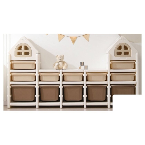 Стеллаж UNIX kids 12 ящиков (бежевый)