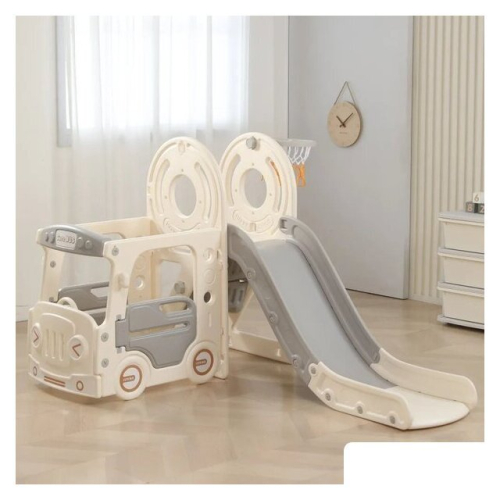Игровой комплекс UNIX kids Bus с горкой Grey