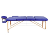Массажный стол Atlas Sport 70 см складной 3-с деревянный (синий)