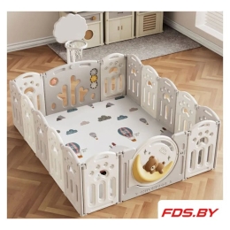 Игровой манеж DeLuxe Grey 150x200 UNIX kids 9782440