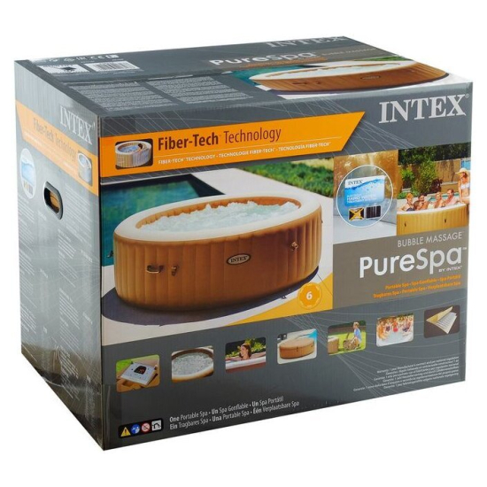 Надувной бассейн Intex Pure Spa Bubble Massage 28428 (216x71) с джакузи