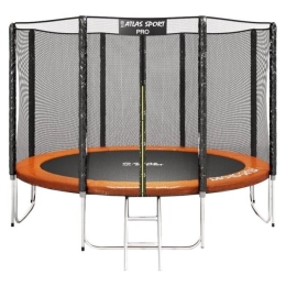 Батут Atlas Sport 312 см - 10ft Pro (4 ноги, внешняя сетка, оранжевый) 410313