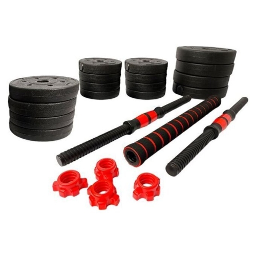 Набор гантелей с соединительным грифом  AMETIST композитные 30 кг