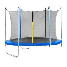 Батут Atlas Sport 312 см - 10ft (с лестницей, внутренняя сетка, синий) 1359095