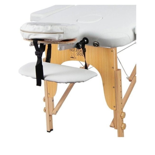 Массажный стол Atlas Sport складной 2-с деревянный 70 см (белый)
