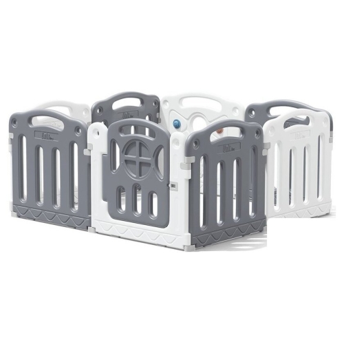 Игровой манеж UNIX kids Classic 126x120 Grey