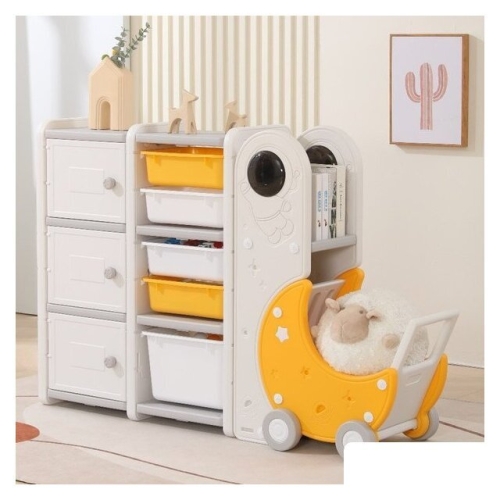 Комод UNIX kids Moon 8 PPTSMOON8YEL (3 полки + 5 ящиков)