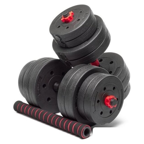 Набор гантелей с соединительным грифом  AMETIST композитные 30 кг