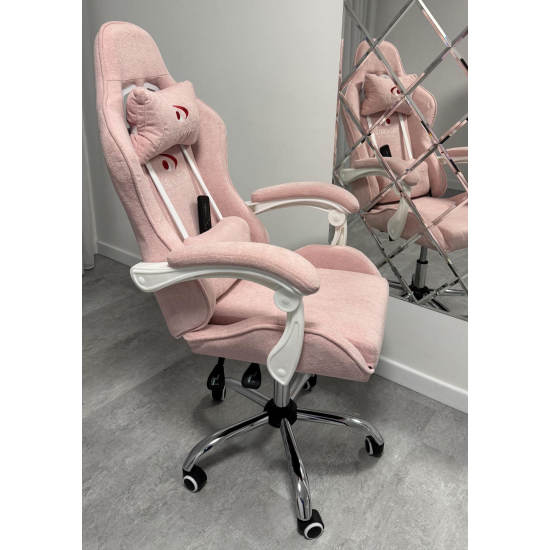 Вибромассажное кресло Calviano ASTI ULTIMATO pink fabric