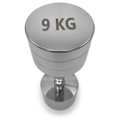 Гантель UNIX Fit PRO круглая хромированная 9 кг / шт.