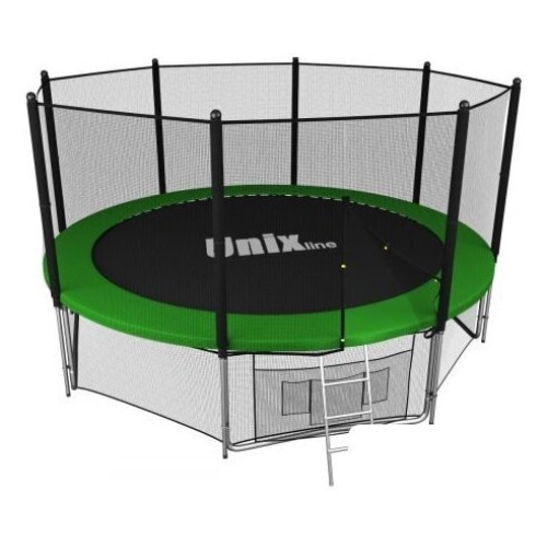 Батут Unix Line Classic 14ft Outside (синий/зеленый)