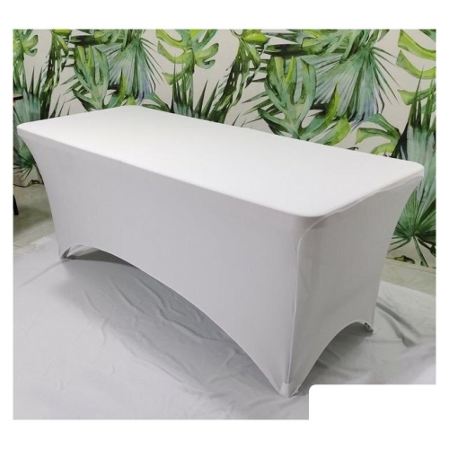 Стол Calviano 180-2 light (со скатертью, белый)