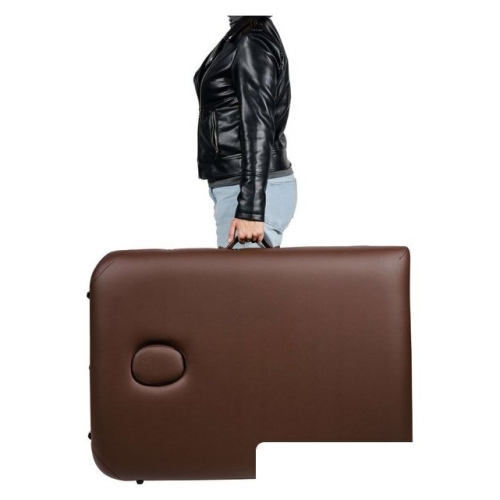 Массажный стол Atlas Sport 70 см XXL PRO с валиком складной 3-с деревянный (коричневый)