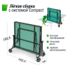 Теннисный стол Unix Line Compact indoor 18mm MDF (green)