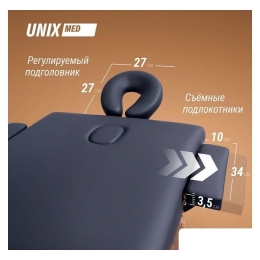 Массажный стол Unix Standard 3 Section (black) 11266495