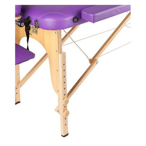 Массажный стол Atlas Sport 70 см складной 3-с деревянный (фиолетовый)