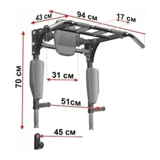 Турник с брусьями Leco IT Home [гп032166]