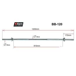 Гриф для штанги Alpin BB-120 11135084