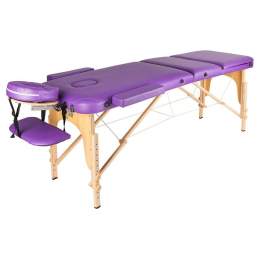 Массажный стол Atlas Sport 70 см складной 3-с деревянный (фиолетовый) 9965144