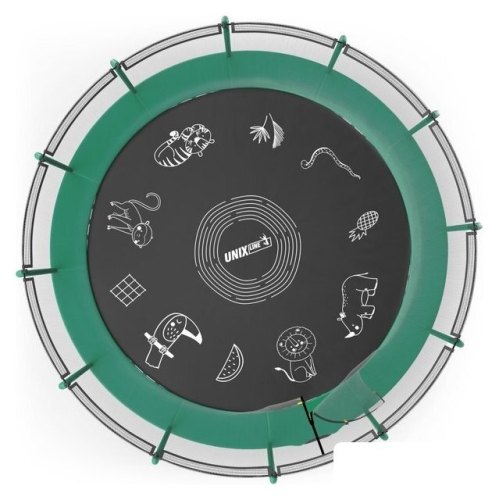 Батут Unix Line Supreme Game 16ft (зеленый)