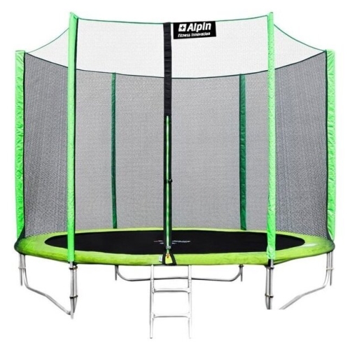 Батут Alpin 2.52 м с защитной сеткой и лестницей