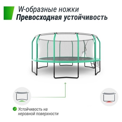 Батут Unix Line Supreme Game 16ft (зеленый)