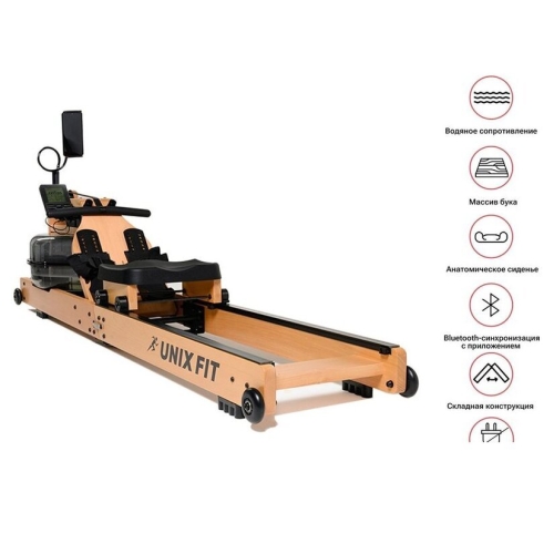 Гребной тренажер Unixfit Wood Rower Light
