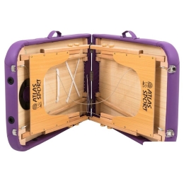 Массажный стол Atlas Sport складной 2-с деревянный 70 см (фиолетовый) 9965102