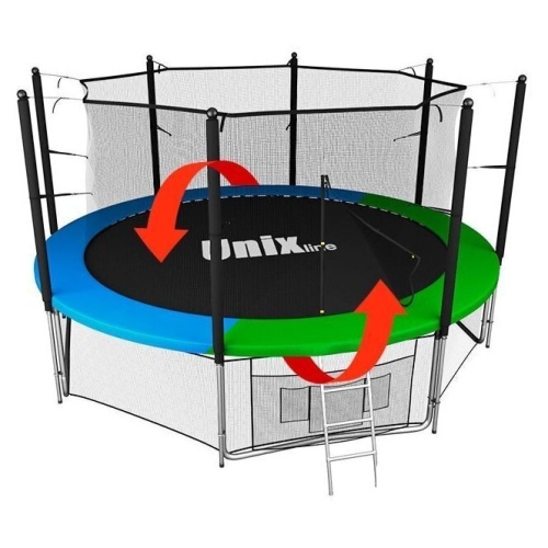 Батут Unix Line Classic 12ft inside (синий/зеленый)