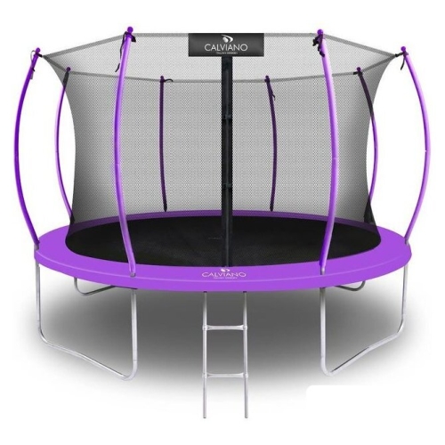 Батут Calviano Inside Master Purple 374 см - 12ft (внутренняя сетка, с лестницей)