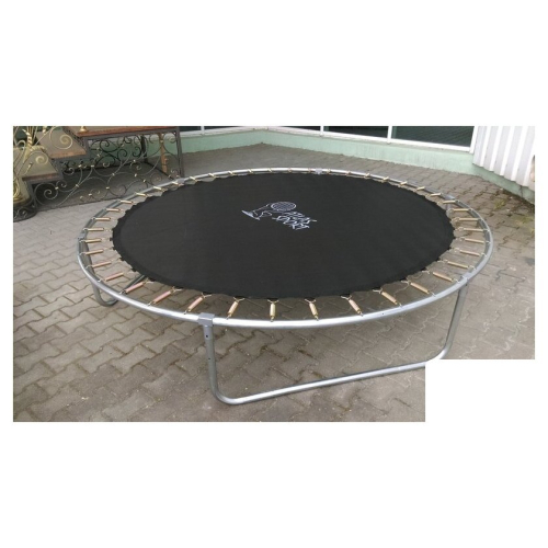 Батут Atlas Sport 312 см - 10ft (с лестницей, внутренняя сетка, зеленый)