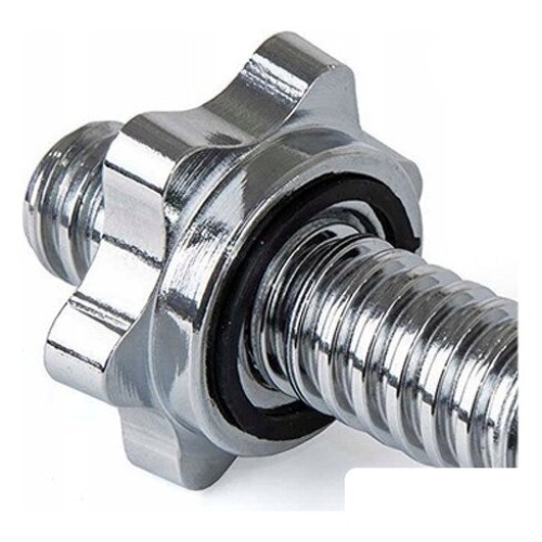 Гриф гантельный  AMETIST 25x350мм 1.35 кг (полнотелый) хромированный