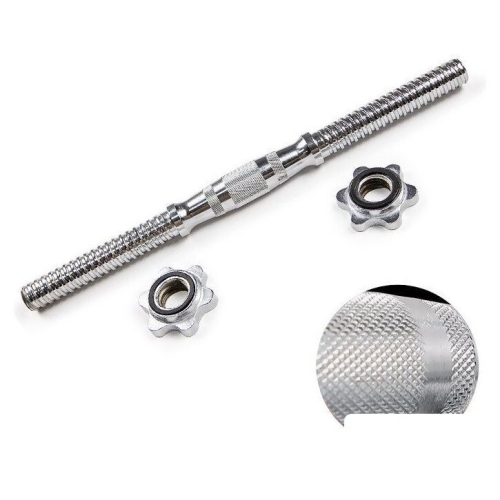 Гриф гантельный  AMETIST 25x350мм 1.35 кг (полнотелый) хромированный