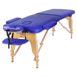 Массажный стол Atlas Sport складной 2-с деревянный 70 см (синий) 9965119