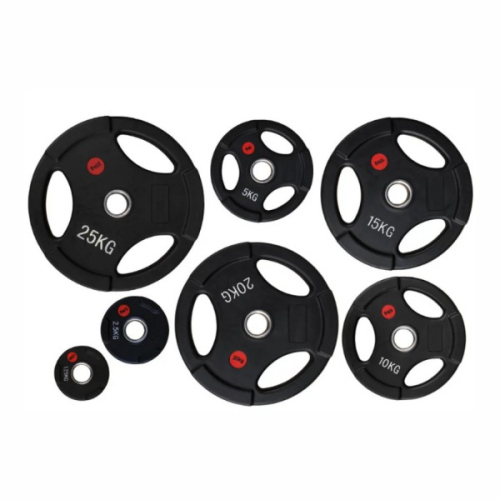 Диски обрезиненные с тремя хватами в ассортименте 5 кг