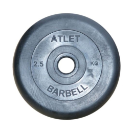 Диск обрезиненный BARBELL ATLET 2,5 кг / диаметр 31 мм