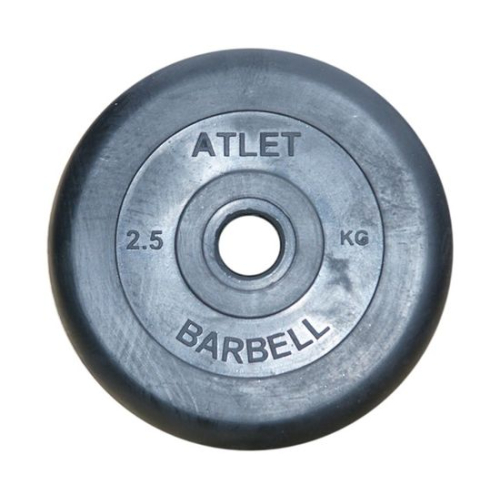 Диск обрезиненный BARBELL ATLET 2,5 кг / диаметр 31 мм