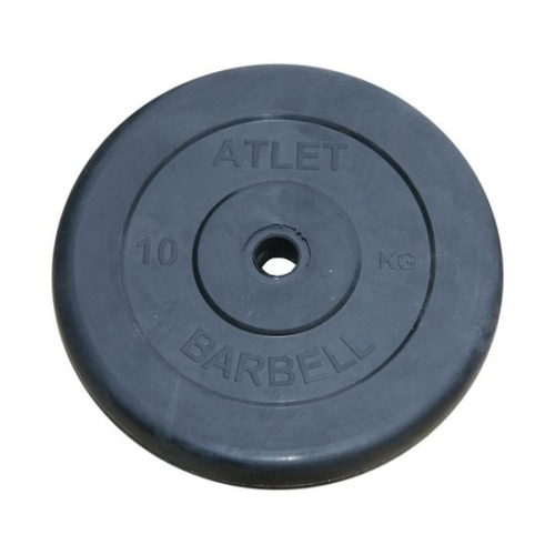 Диск обрезиненный BARBELL ATLET 10 кг / диаметр 31 мм