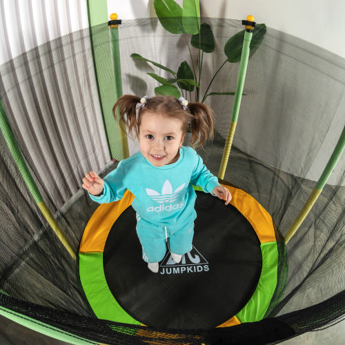 Батут DFC JUMP KIDS 55" зелено-желтый